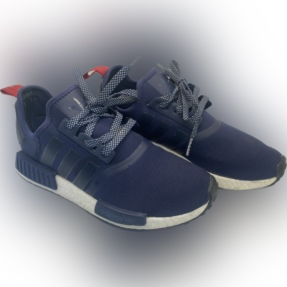 Adidas Boost NMD R1 Collegiate Navy "The Brand with the 3 Stripes" Size 8.5 RARE - Picture 1 of 8